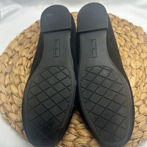 Me Too Skylar Black Bow Vamp Genuine Suede Ballet Flats Size 9.5 - Picture 8 of 9
